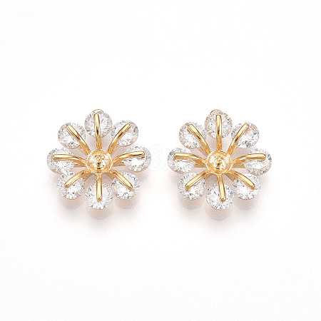 Brass Micro Pave Cubic Zirconia Pendants ZIRC-T016-20-1