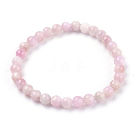 Natural Kunzite Stretch Bracelets BJEW-JB03738-01-1