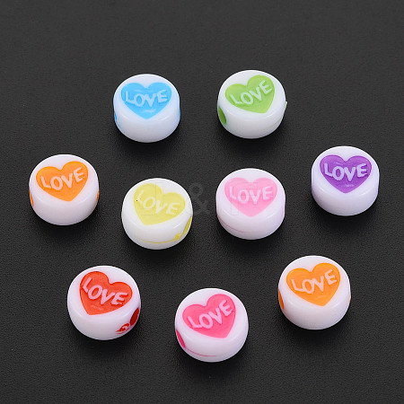Craft Style Acrylic Beads MACR-SZ0001-74-1