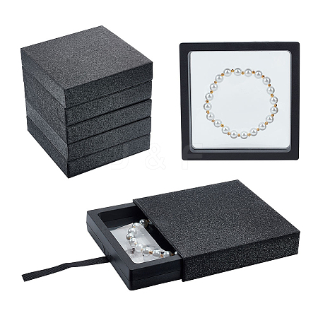 Starry Sky Pattern Cardboard Boxes CON-WH0087-40B-1