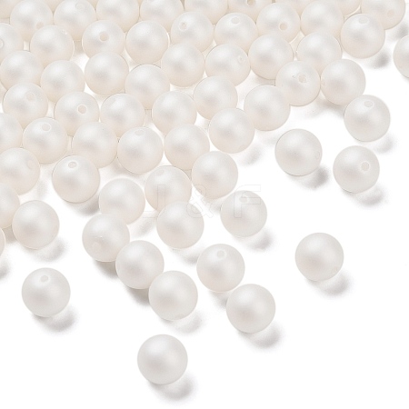 Frosted Plastic Imitation Pearl Beads KY-F022-8mm-01-1