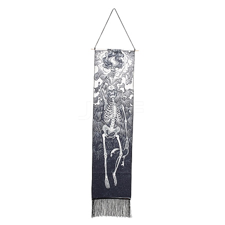 Halloween Theme Linen Wall Hanging Tapestry DJEW-B006-02A-1