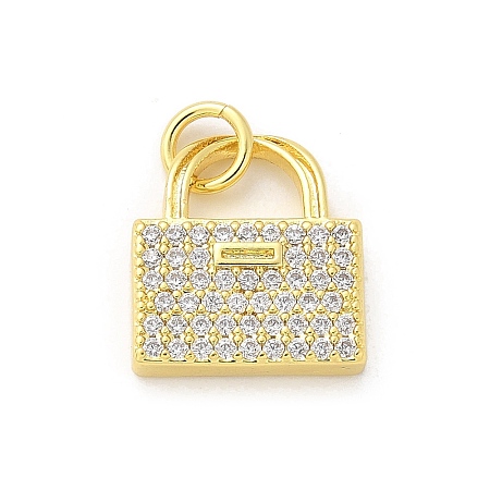 Brass Micro Pave Cubic Zirconia Pendants KK-S511-24G-1