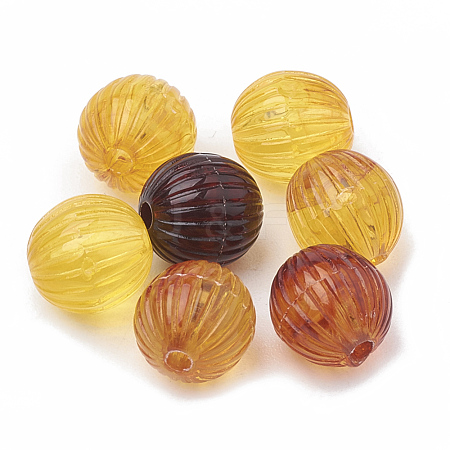 Acrylic Corrugated Beads OACR-N001-09-1