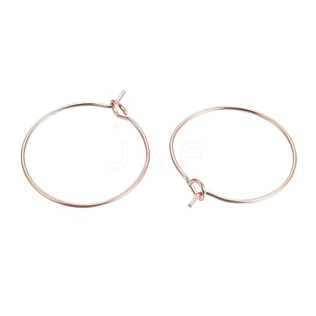 Ion Plating(IP) 316L Surgical Stainless Steel Hoop Earring Findings STAS-G130-03RG-21MM-1