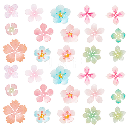 30Pcs 15 Styles Plastic Beads KY-GA0001-33-1