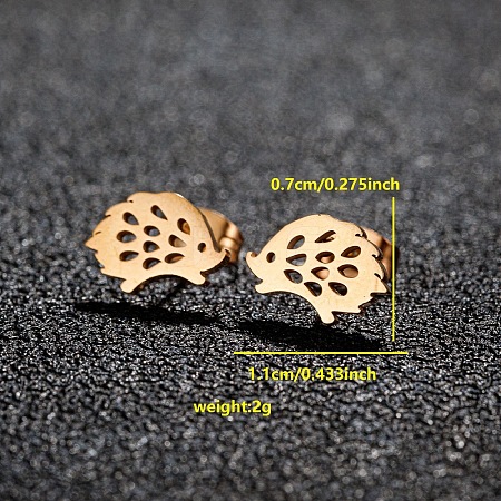 201 Stainless Steel Stud Earrings FS-WGB18B1-15-1