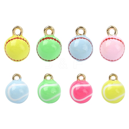 8Pcs 8 Styles Electroplate Alloy Charms FIND-CJ0005-49-1