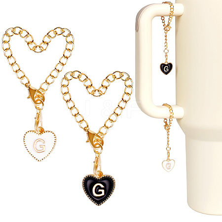 2 Sets Alloy Enamel Cup Pendant Decorations HJEW-SC0001-56G-1