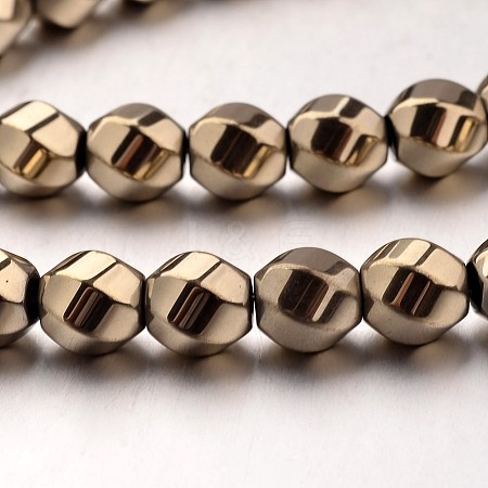 Electroplate Non-magnetic Synthetic Hematite Beads Strands G-F300-13-06-1