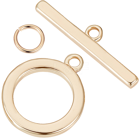 Beebeecraft 10Pcs Brass Toggle Clasps KK-BBC0013-30B-1