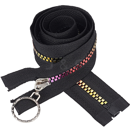 4Pcs #5 Nylon Coil Zippers Rainbow Zipper Tape SENE-CY0001-13B-01-1