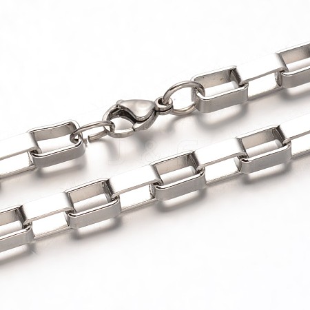 304 Stainless Steel Venetian Chain Box Chain Bracelets BJEW-L510-18-1