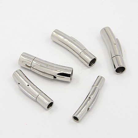 Tarnish Resistant 304 Stainless Steel Bayonet Clasps STAS-A021-M-1