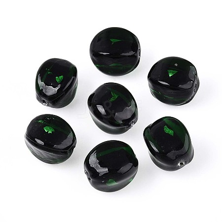 Handmade Silver Foil Lampwork  Beads FOIL-T024-12B-1