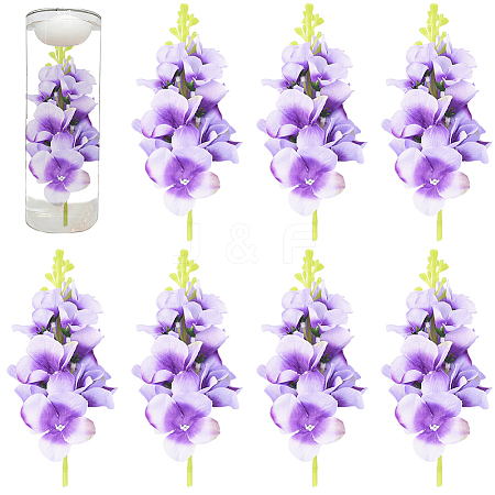 12Pcs Silk Fabric & Plastic Simulation Hyacinth AJEW-SC0031-57-1