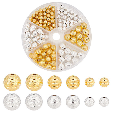 190pcs 6 Style Brass Beads KK-PH0005-51-1