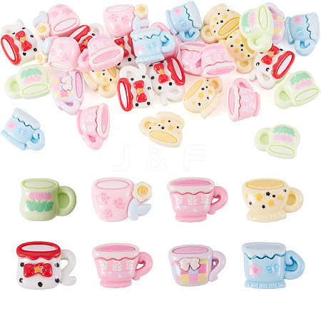 30Pcs Opaque Resin Decoden Cabochons RESI-TADJ0001-19-1