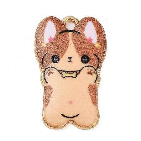 Rack Plating Alloy Enamel Pendants FIND-Q099-10G-01-1