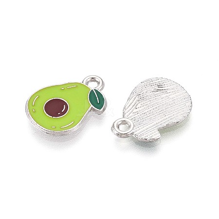 Fruit Alloy Enamel Charms PALLOY-S058-01P-26-1