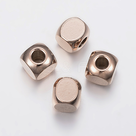 Ion Plating(IP) 304 Stainless Steel Beads STAS-F136-01RG-6x6mm-1