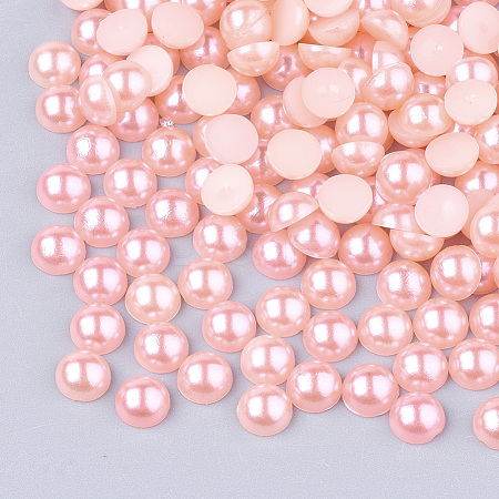 ABS Plastic Imitation Pearl Cabochons SACR-S738-10mm-Z17-1