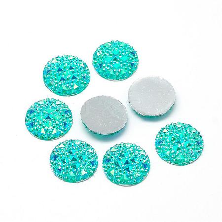 Resin Cabochons CRES-Q192-25mm-08AB-1