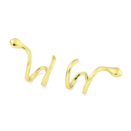 Brass Cuff Earrings EJEW-C104-004G-1