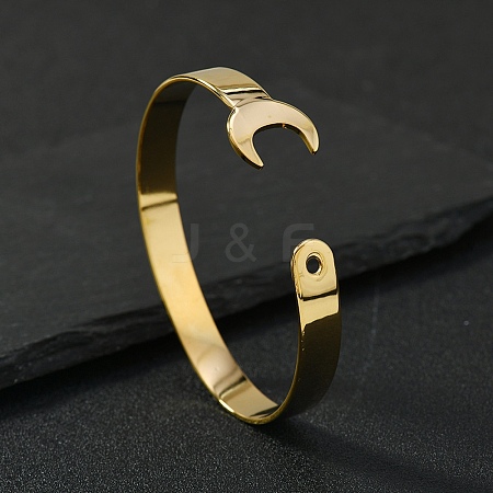 201 Stainless Steel Cuff Bangles for Women BJEW-B121-01-1