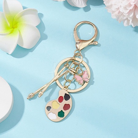 Painter's Palette Alloy Enamel Keychain KEYC-JKC01074-1