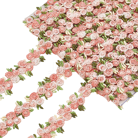   5Yards Flower Polyester Trim Ribbon OCOR-PH0001-97F-1