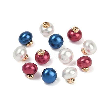 ABS Plastic Imitation Pearl Beads KK-F891-01G-1