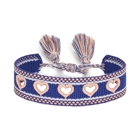 Valentine's Day Theme Polyester Cord Bracelets PW-WG22032-02-1