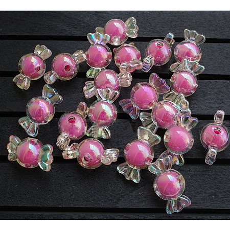Acrylic Beads MACR-WH0004-07-1
