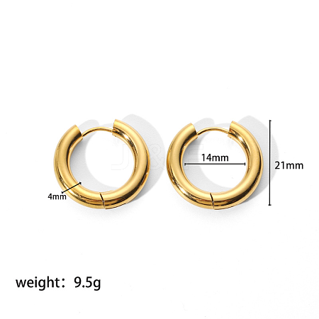 Simple and Elegant Stainless Steel Ring Hoop Earrings for Fashionistas YS1475-7-1