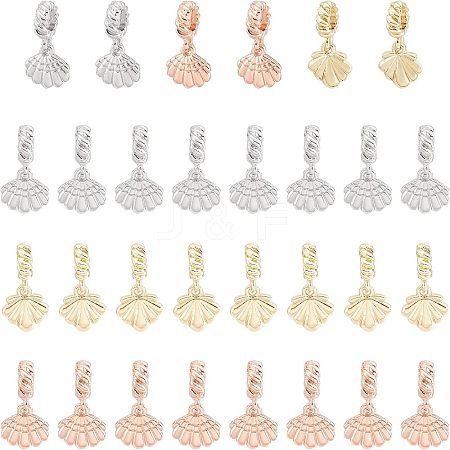 SUPERFINDINGS 30Pcs 3 Colors Rack Plating Alloy European Dangle Charms MPDL-FH0001-04-1