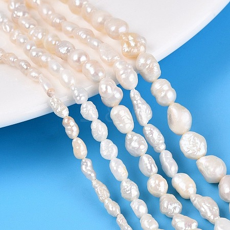 Natural Baroque Keshi Pearl Beads Strands PEAR-N031-01-1