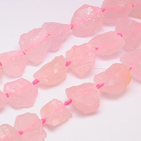 Natural Rose Quartz Beads Strands G-G543-07D-1