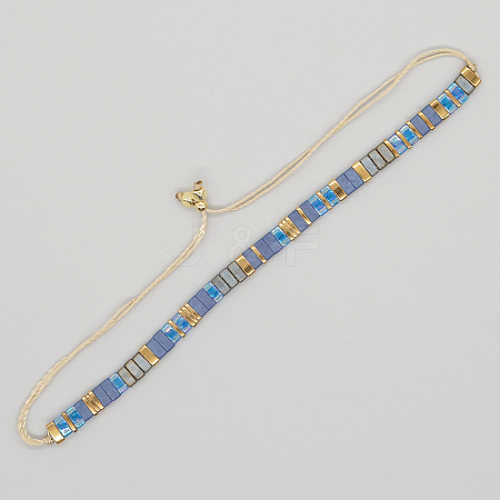 Vintage Ethnic Style Glass Tila Beaded Handmade Slider Bracelets for Women ZN9527-4-1