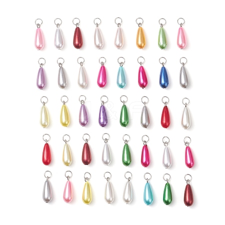 40Pcs ABS Plastic Imitation Pearl Pendants PALLOY-JF04911-01-1