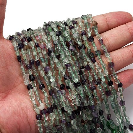 Natural Colorful Fluorite Beads Strands G-I389-A21-1