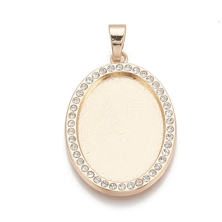 Alloy Pendant Cabochon Settings PALLOY-S108-03KC-1
