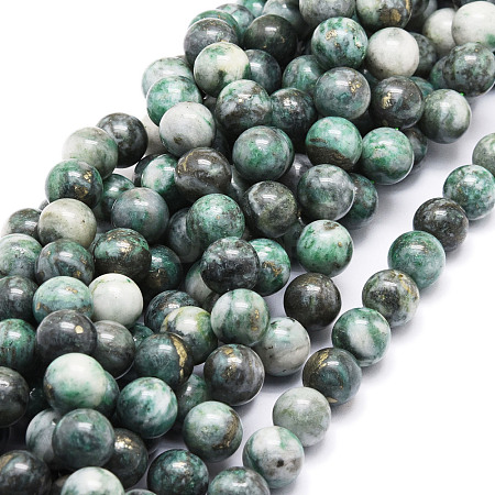 Natural Dioptase Round Beads Strands G-E569-Q01-C-1