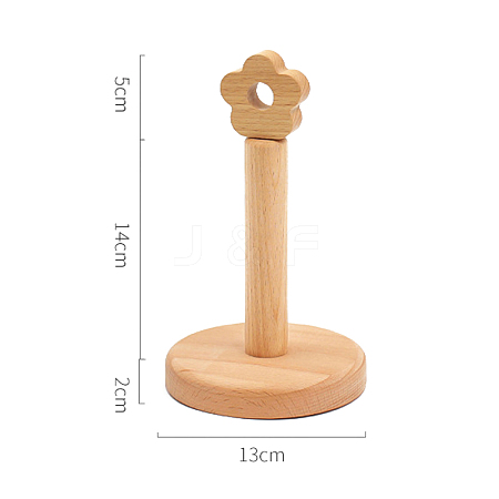 Wood Flower-Shaped Scrunchie Display Holders CON-PW0003-01C-1