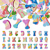 52Pcs 2 Sets Letter A~Z Embroider Thread Cloth on/Sew On Patches PATC-TA0001-40-1