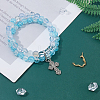 2Pcs 2 Colors 925 Sterling Silver Rhinestone Twister Clasps STER-HS0001-09-5