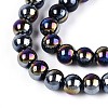 Electroplate Opaque Glass Beads Strands GLAA-T032-P6mm-AB01-3