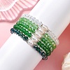 5Pcs Glass & Natural Cultured Freshwater Pearl Beads Stretch Bracelets for Women BJEW-JB13521-1