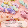 1 Skein Gradient Segment Dyed 80% Wool 20% Acrylic Blended Yarn OCOR-TA0003-02A-5