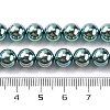 UV Plating Pearlized Glass Pearl Beads Strands GLAA-F128-01B-T24-2